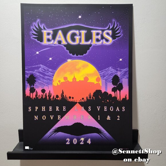 Nov. 1 & 2 / Eagles Sphere Poster / WEEKEND 5 / Glows Under Blacklight!